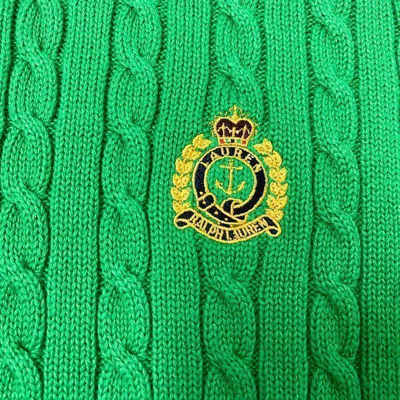 Lauren Ralph‎ Lauren Green Half Zip Size XL - Picture 5 of 6